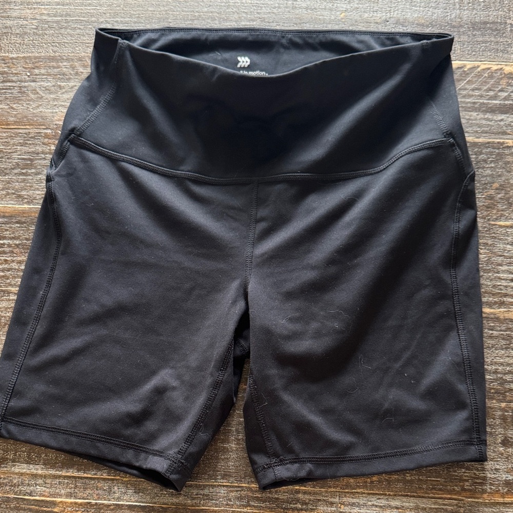 all in motion Black High-Rise Bike Shorts
